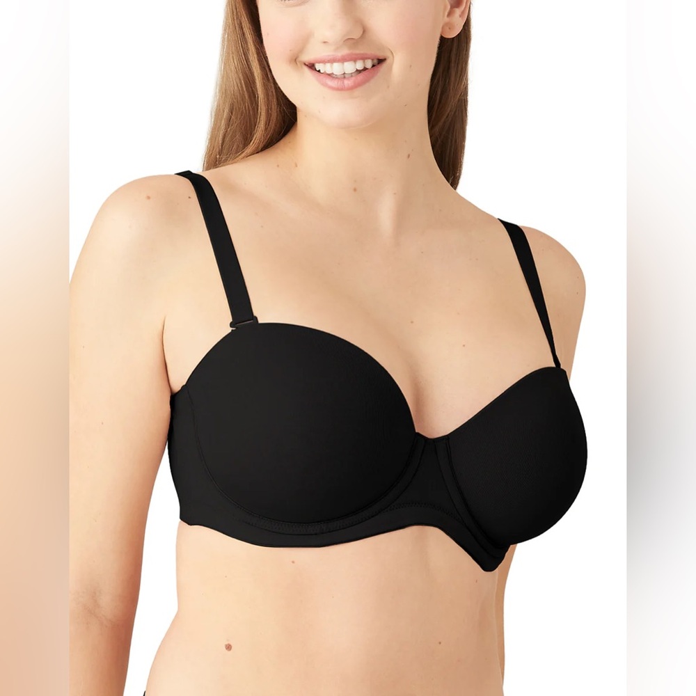 WACOAL Red Carpet‎ Multi Wear Black Underwire Bra Size 38DD 854119